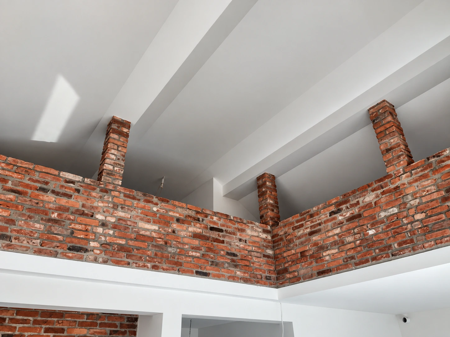 Wnętrze z ceglaną zabudową i loftowym charakterem w Ustarbowie